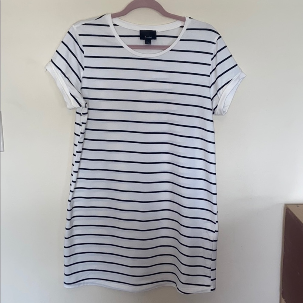 NWOT Lumiere Striped T-Shirt Dress Size L